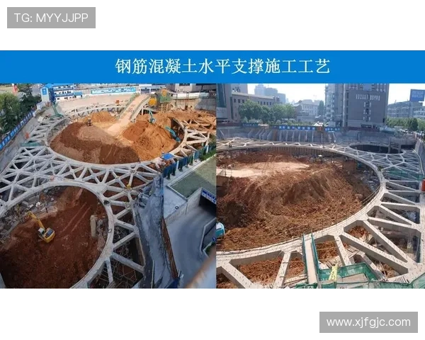 挖掘机深基坑水平支撑